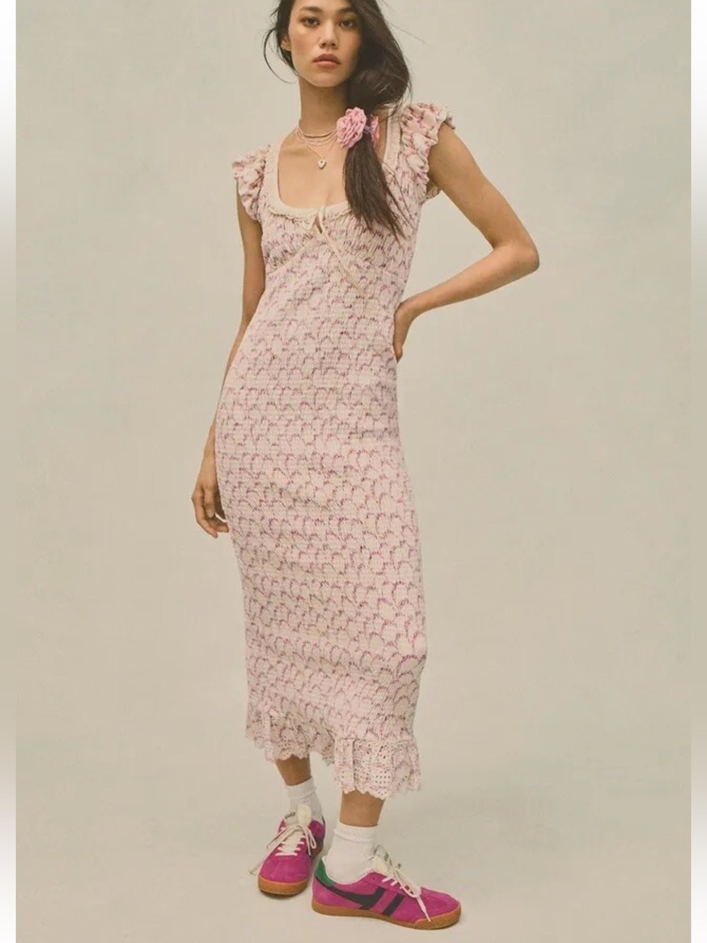 FREE PEOPLE McKenna Velvet Midi Dress - Picture 1 of 12